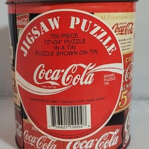 Coca-Cola Red and Black Retro Tin with Classic Logo